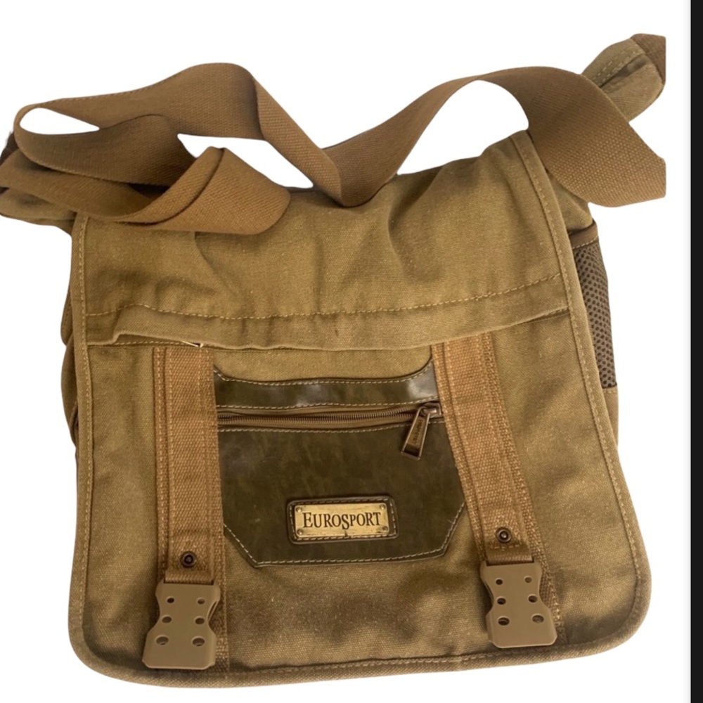 Eurosport UNISEX Canvass Messenger Khaki Bag